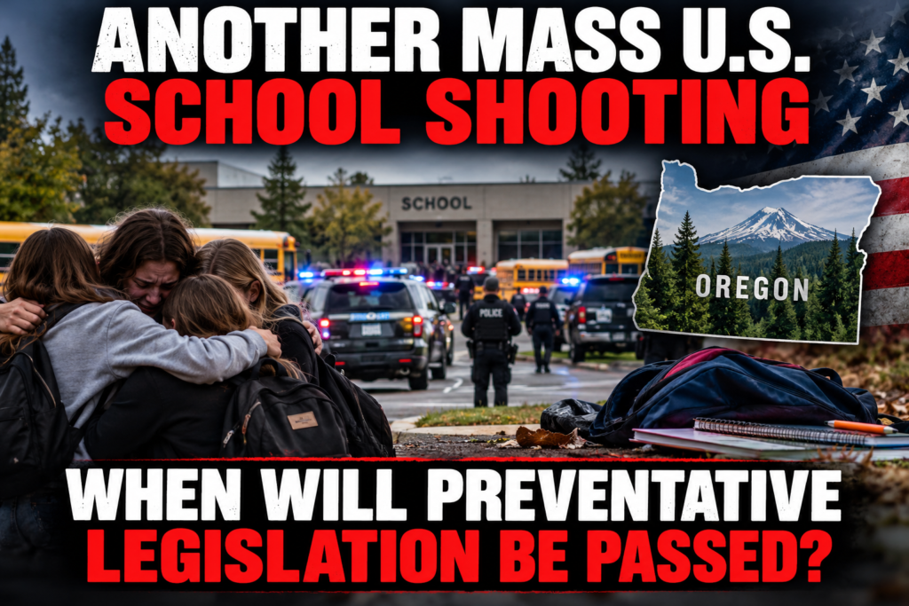 Yet another horrendous school shooting in the U.S. and no legislation forthcoming to prevent the needless deaths of children
